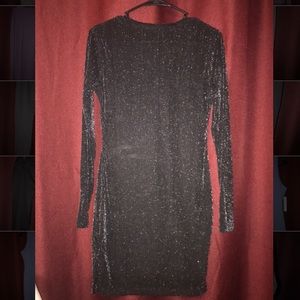 Black glittery mesh dress NWOT